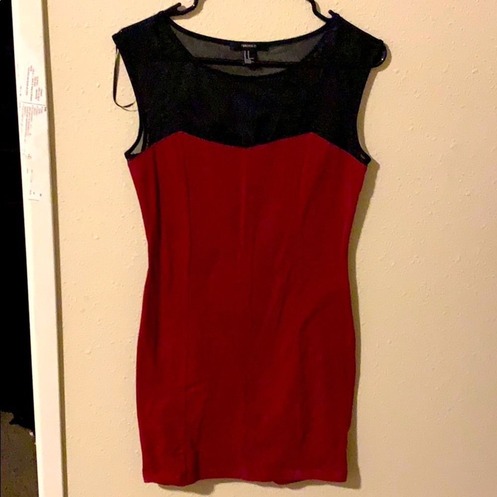 Maroon black dress